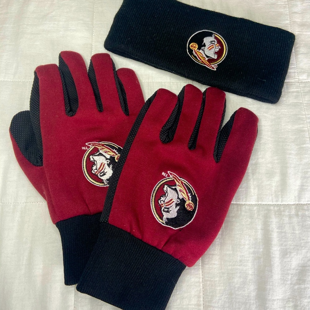 FSU Gloves & Ear Cover Set